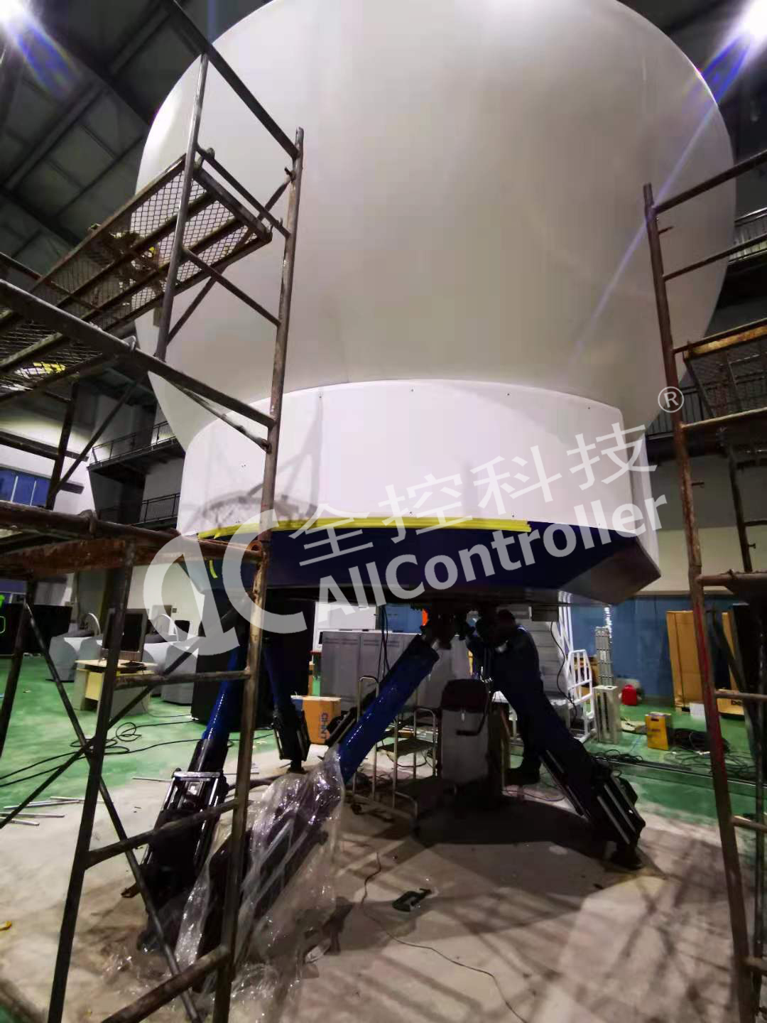 六自由度加受油模擬平臺現場圖