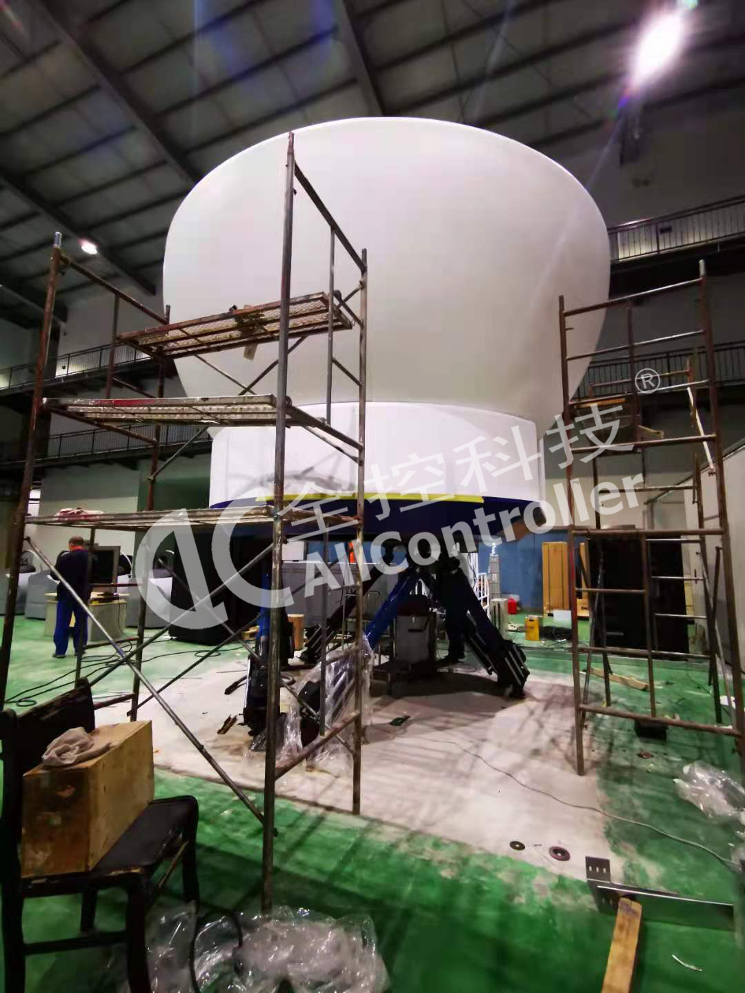 六自由度加受油模擬平臺現場圖